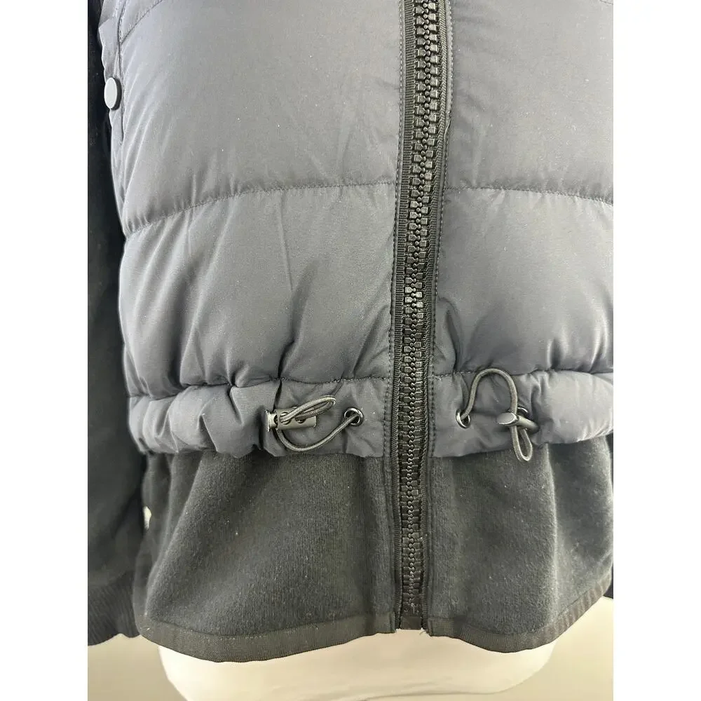 James Perse x Yosemite Mixed Media Jacket Zip Puffer Black Size 1 US Small - Picture 7 of 16